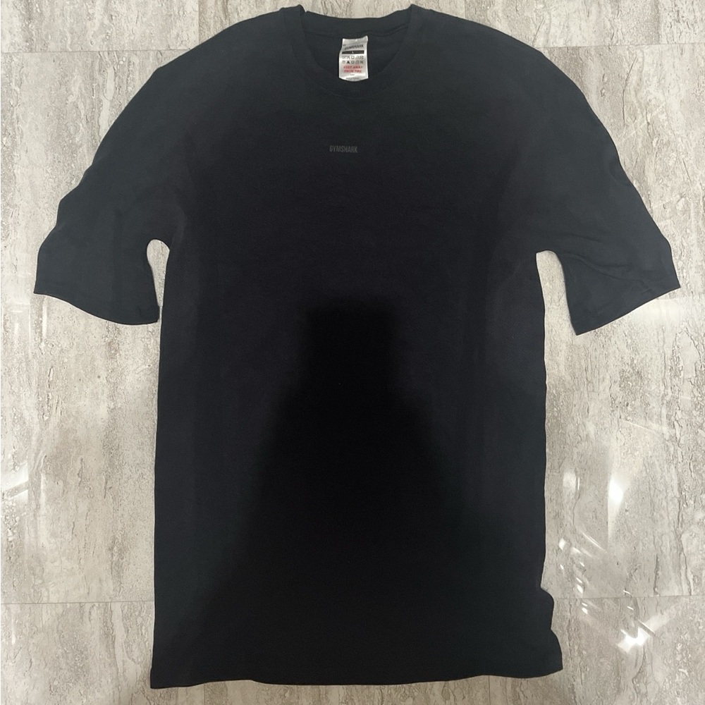 Mens Gymshark Black Warp Knit 3/4 Sleeves